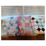 2 quilt tops, asst quilts