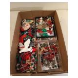 Assortment of Christmas jewelry / ornaments/etc.