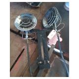 Dual head propane heater