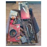 Pole saw, bearings, files, cotter pins, drill
