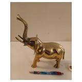 Brass elephant 10"