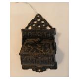 Cast iron match holder 6.5"