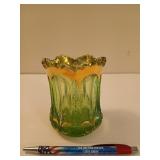 Beautiful green glass dish