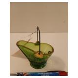 Cute green glass bucket souvenir