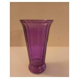 Amethyst glass vase 10"