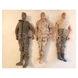 3 GI Joe men in plastic case