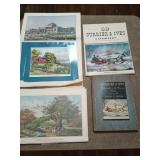 Plastic tub of assorted Courier & Ives favorites