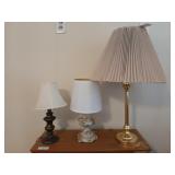 3 table lamps 16" - 29"
