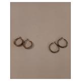 Two pairs of hoop earrings, silver?