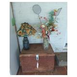 2 qt Ball jar decor, wood box 17x16x23, glass