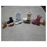 Glass/ceramic boot and shoe collection