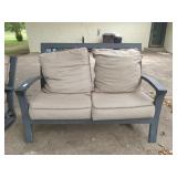 Aluminum patio sofa 58" wide