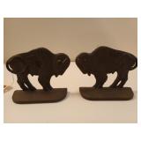 Cast iron Buffalo bookends 5"
