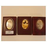 3 old photo albums, 1 book is Woolson Spice Lion