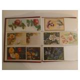 Old photo album of asst greeting cards