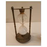 Brass hourglass 7"
