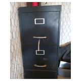 Two drawer metal filing cabinet 30x15x14