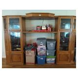 Large oak entertainment center 80x117x33