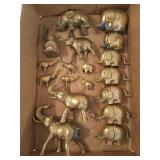 Exquisite brass elephant collection