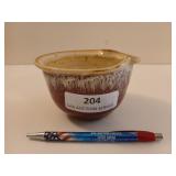 Handmade pottery bowl 3 x 5.5