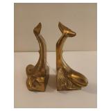 Pair of brass whale bookends 7"