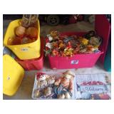 4 tubs of fall decor