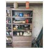 Nice metal shelf with contents 79x36x13 and 1/2