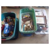 Three tubs Christmas old letters, maps, p