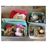 Four boxes miscellaneous dolls tools and other