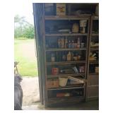 Nice metal shelf with contents 79x36x13 and 1/2