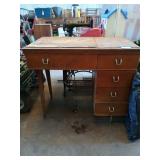 Kenmore sewing machine and wooden table
