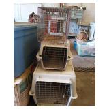 3 pet carriers/cages