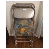 4 Samsonite metal folding chairs