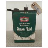 Metal Texaco one gallon brake fluid can, empty