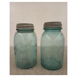 2 ct ball Blue quart mason jars with zinc lids