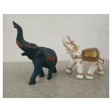 2 decorative elephants