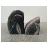 2 pcs agate, bookends