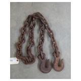 6 ft 1/2" chain w/ 2 hooks