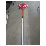 STOP sign on pole; 24" sign, 8