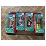 4 Pooh Glass Christmas ornaments
