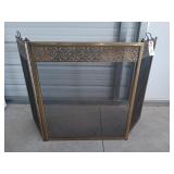 Beautiful brass fireplace screen 30 x 52