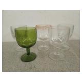 5 drinking glasses