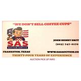 Auction/Pick up information below