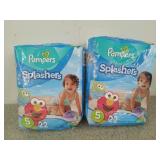 2 new packs of Pampers splashers size 5