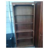 Oak 5 shelf bookcase 72.5 x 32 x 10