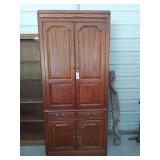 Oak media cabinet 80 x 36 x 22