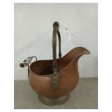 Copper pot w/ porcelain handles 11x14