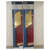 2 new brass kick plates 6x30