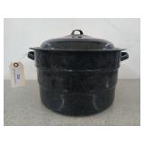 Enamelware water bath canner 8.5x14
