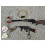 Mini cowboy lever action rifle, keychains, etc
